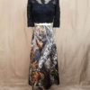 AE-B-5 Full Length Skirt Front Outfit Camo Bridesmaid Skirt (image)