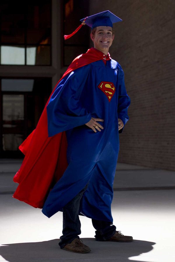 Superman Graduation Cap and Gown