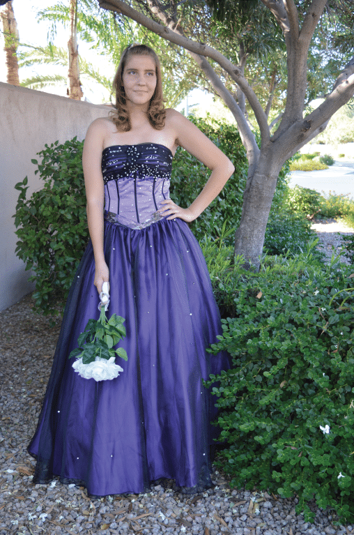 Strapless Purple Prom Dress Alexandria