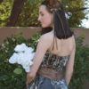 olivia model back camo bridesmaid dress (image)