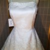 Chantilly Lace Straight Neckline wedding gown bodice