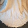 Chantilly Lace Straight Neckline wedding gown train details
