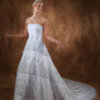 Chantilly Lace Straight Neckline wedding gown