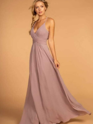 V-Neckline Bridesmaid Dress