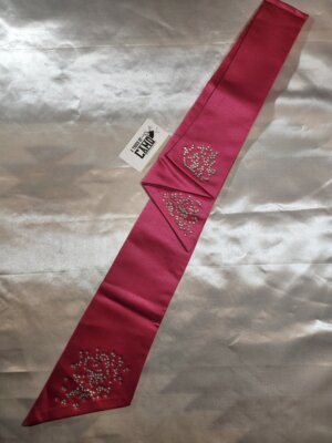 3-Layer Beaded Sash in Pink