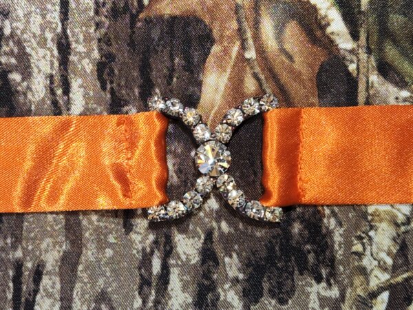 Hunter Orange Rhinestone DD Necklace